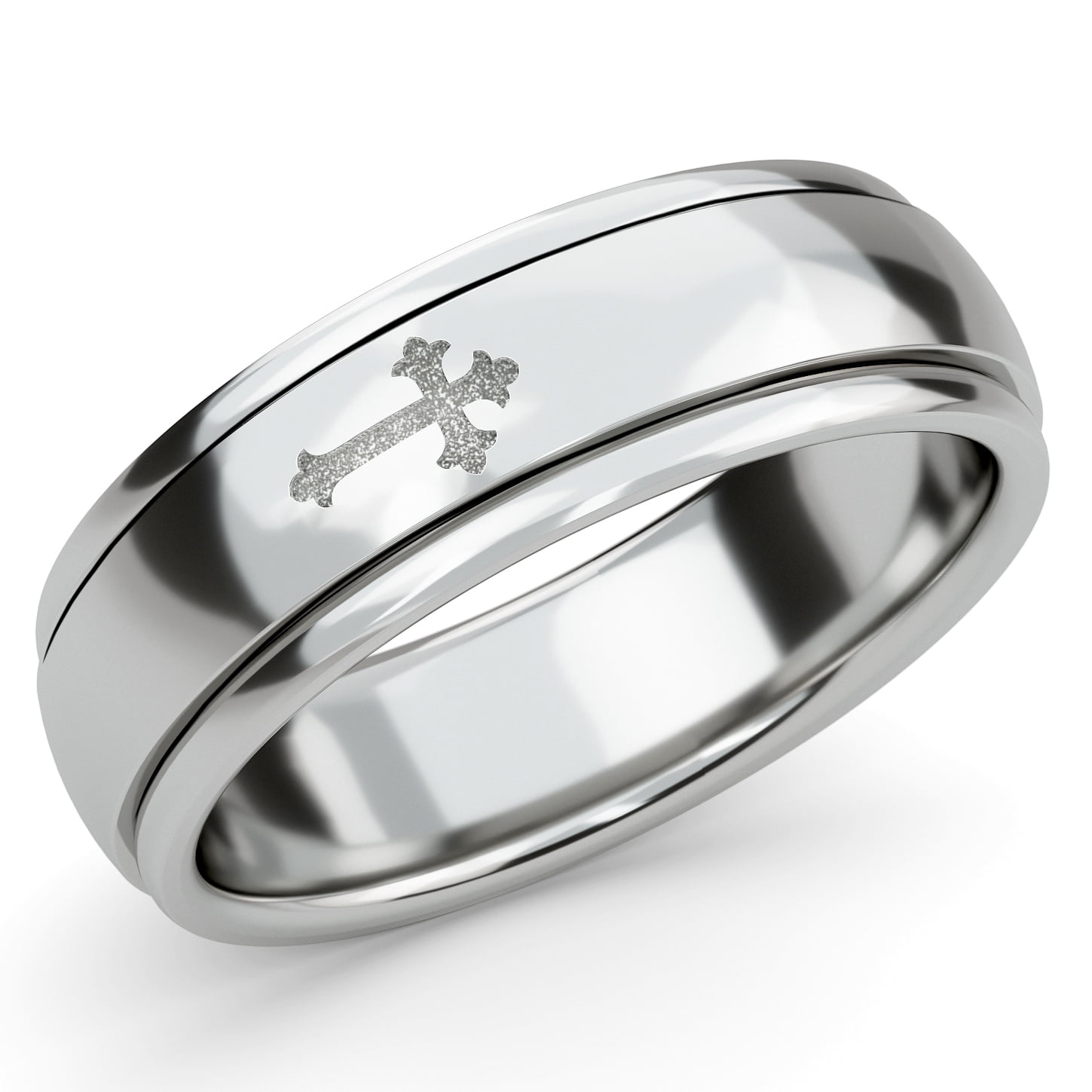 Sliver Cross Flower Ring Open Adjustable Zircon Ring Women Girl Jewelry Gift