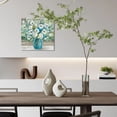 thumbnail image 2 of country style Modern Bathroom Wall Decor Blue Green White Flower Canvas Print Picture Both Gift And Wall Art To Hang In Dining Room Kitchen Office Living Room Bedroom, 2 of 6