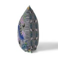 thumbnail image 2 of Peacock Paradise Indoor/Outdoor Pillow in Gray 18x18, 2 of 5