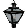 Three Light Outdoor Post Lantern by Maxim 30241CDCF in Black,Frosted Finish