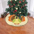thumbnail image 2 of FMSHPON Cute Thanksgiving Turkey Pattern Xmas Christmas Tree Skirt Stand Mat for Holiday Party Decoration Indoor Outdoor 36 inches, 2 of 3