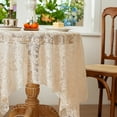 thumbnail image 5 of French Dining Table Coffee Table Cover Towel Lace Hollow Table Cloth Rectangular Decorative Round Table, 5 of 6