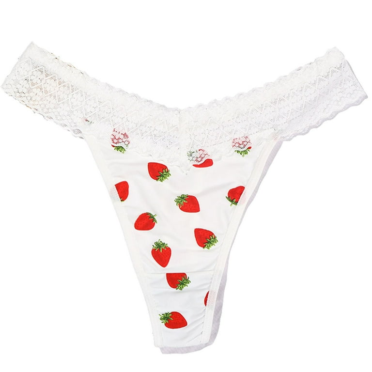 JDEFEG Maternity Underwear Over Bump Womens Lace Printing Through Waist  Bikini Brief Underwear Thong Panties For Women Pack 12 Size 8 Nylon White M  