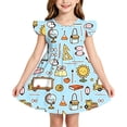 thumbnail image 3 of FYDUU Toddler Girls Back To School Dress Cute Print Sleeveless Summer Dresses Comfortable Casual Sundress First Day of School Outfit for Kids Girl 3-4 Years, 3 of 7