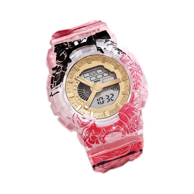 Reloj de dibujos animados para niños, para hombres y mujeres, estudiantes, pareja, luminoso, impermeable, multifuncional, deportivo, reloj electrónico