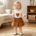 thumbnail image 2 of Toddler Baby Girl Fall Winter Long Sleeve Outfits Pullover & Plaid Pants Sets 6-12 Months 12-24 Months 2t 3t 4t 5t 6t 7t 8t 9t Children Brown 6-9 Months, 2 of 7