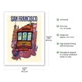 thumbnail image 2 of San Francisco - Presidio California Market Street Cable Car - Vintage Travel Poster by David Klein c.1960 - Bamboo Fine Art 290gsm Paper (Unframed) 12x16in, 2 of 4