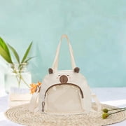 Wxqbjtam Ita Bag Badge Bag Cute Capybara Girls PVC Pin Display Bag for Shopping Halloween White