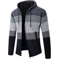 thumbnail image 1 of Chaqueta de punto para hombre, estilo coreano, otoño e invierno, forro polar, ropa exterior gruesa, suéter, ropa de otoño, ropa exterior, cárdigan para hombre, 1 of 6