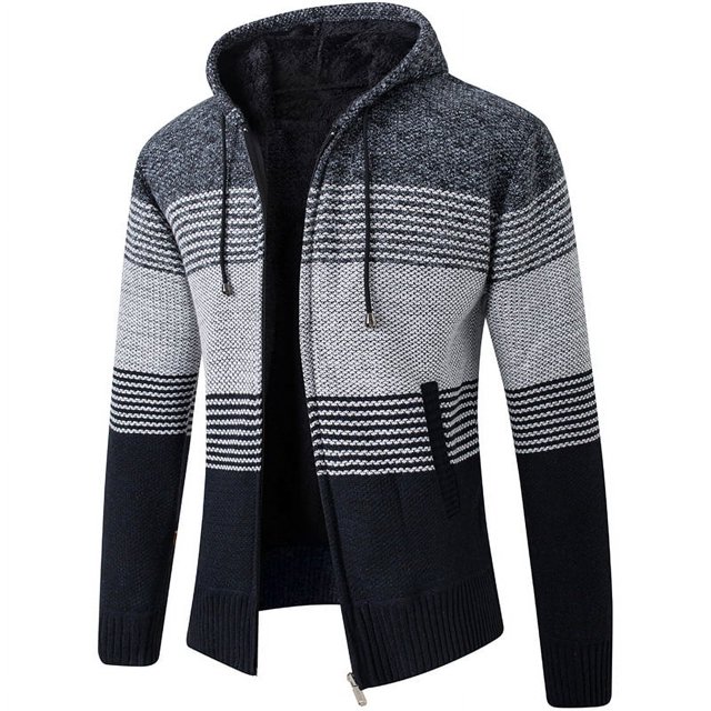 Chaqueta de punto para hombre, estilo coreano, otoño e invierno, forro polar, ropa exterior gruesa, suéter, ropa de otoño, ropa exterior, cárdigan para hombre