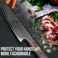 thumbnail image 4 of Damascus Knife 8 inch Kiritsuke Kitchen Chef Japanese Knife 67Layers VG10 High Carbon Stainless Steel Knives Razor Sharp, 4 of 7