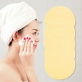 thumbnail image 3 of Unique Bargains 5 Pcs Compressed Facial Sponge Convenient Round Reusable Cleansing Puff Yellow, 3 of 5