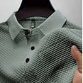 thumbnail image 6 of Capri Polo Shirts Men Short Sleeve Stylish Golf Shirt, Textured Breathable Summer Tops, 6 of 7