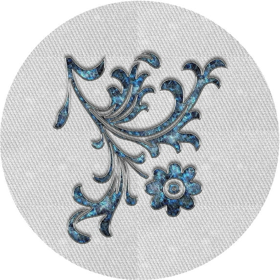 Ahgly Company Machine Washable Indoor Round Transitional Roman Silver Gray Area Rugs, 6' Round