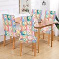 thumbnail image 2 of Yayeee 2 Pack Dining Chair Covers Stretch Parson Chairs Slipcovers Seat Protector, Pink Checkered Daisy, 2 of 6