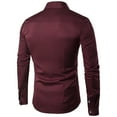thumbnail image 2 of Chemises pour Hommes à Manches Longues Hommes Décontracté Imprimé Col Montant Chemise de Base à Manches Longues Blouse Chemises pour Hommes à Manches Longues, 2 of 3