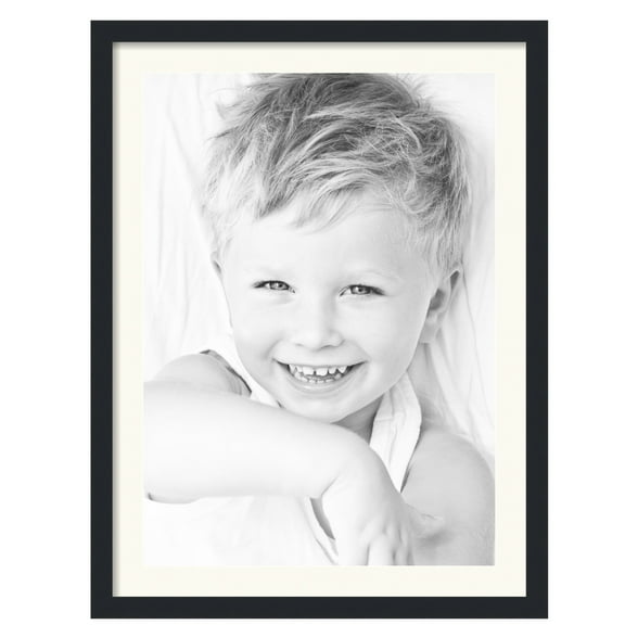 ArtToFrames 24x32" Matted Picture Frame with 20x28" Single Mat Photo Opening Framed in 1.25" Satin Black and 2" Chantilly Mat (FWM-3926-24x32)