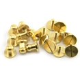 thumbnail image 3 of 8PCS Solid Brass Sam Browne Button Screw Studs Nail Round Rivets for DIY Leather Craft Belt Wallet Handbag 5x8x8mm, 3 of 5