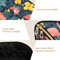 thumbnail image 5 of FORMRS Makeup Bag Travel Cosmetic Organizer for Women Fold Flat Zipper Pouch with Handle, Pink Floral Flamingo, 5 of 8