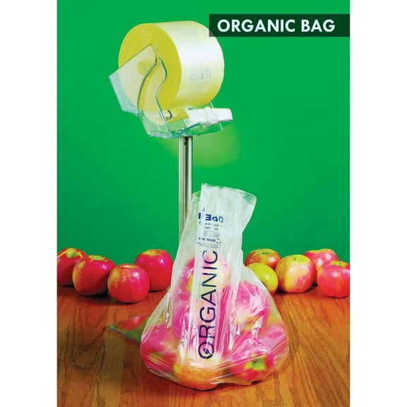 Crown Poly Bag with Organic Print, 15" x 20", 4224994, Pull-N-Pak 7.5mic | 3,000/Case