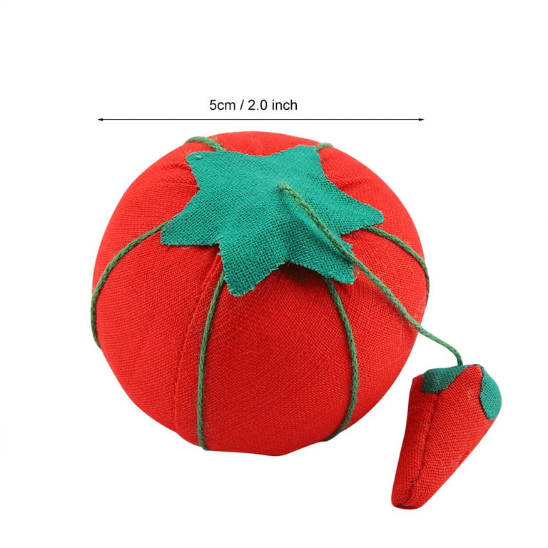 Ylshrf Pin Cushion Sewing, Pin Cushion,2Pcs/Set Cute Tomato Ball Shape Needle Pincushion Pin Cushion Holder Needlework Accessory