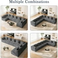 thumbnail image 3 of Akaber Modular Sectional Couches for Living Room, L-Shape Cloud Sofa Couch with Deep Seat, High Density Memory Foam, Boneless Upholstered Couches(Dark Gray), 3 of 8