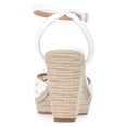 thumbnail image 3 of Time and Tru Women's Bow Espadrille Wedge Sandals, 3 of 6