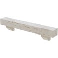 thumbnail image 3 of Ekena Millwork 4"H x 4"D x 60"W Pecky Cypress Faux Wood Fireplace Mantel Kit w/ Ashford Corbels, Factory Prepped, 3 of 10