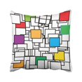 thumbnail image 1 of BSDHOME Housse de Coussin Motif Géométrique Moderne Cube Abstrait Bleu 18x18 Pouces, 1 of 1