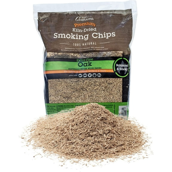 Camerons Products Smoking Chips - (Oak) 2lb Barbecue Chips, 260 cu. in. - Kiln Dried, 100% Natural Extra Fine Wood Smoker Sawdust Shavings