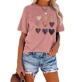 thumbnail image 4 of Anbech Heart Printed T-Shirt for Women Casual Colorful Graphic Hearts Tees Junior Girls Short Sleeve Tee Tops with Crew Neck, 4 of 10