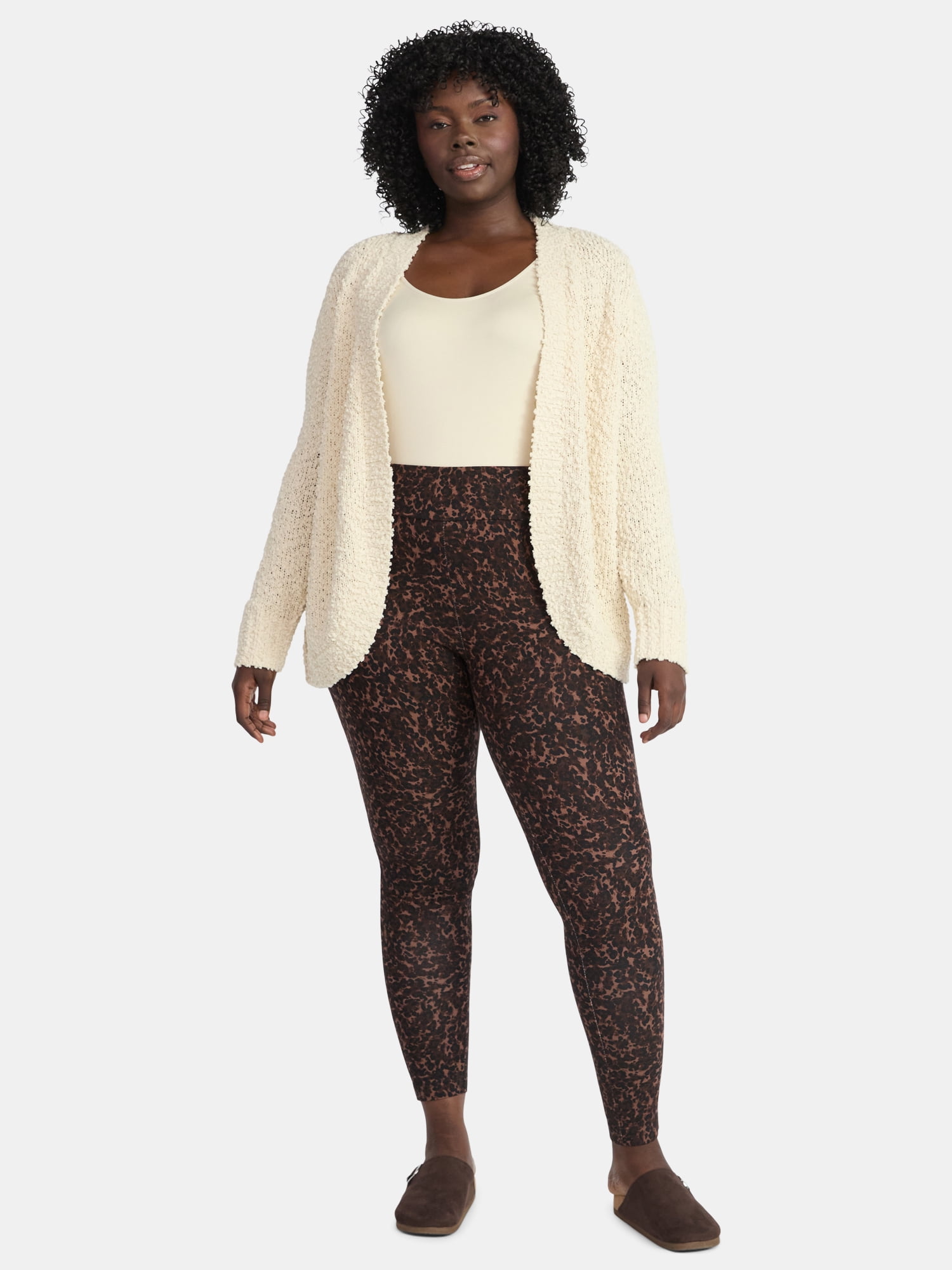 Terra & Sky Women's Plus High Waist Full Length Leggings, Sizes 0X-5X