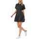 thumbnail image 4 of Vestido de Camisa a Rayas INSPIRE CHIC para Mujer, con Botones, de Manga Corta, Blusa Plisada, Vestidos Mini XL Negro, 4 of 6