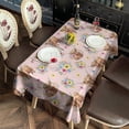 thumbnail image 2 of Pink Highland Cow Flower Pattern Rectangle Tablecloth 60"x120",Waterproof Polyester Rectangle Table Cloth, Wipeable Spillproof Polyester Tablecloth for Dining, Camping, Indoor and Outdoor, 2 of 6