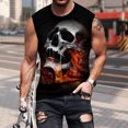 thumbnail image 5 of adaychics Mens Skull Tank Top Gothic Summer Beach Tank Tops Novelty Graphic Sleeveless Shirt for Streetwear Holiday Party, 5 of 6