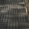 thumbnail image 3 of 44Pcs Interlocking Plastic Deck Tiles , (10pcs Edge Strips+4pcs Corner)12"x12" High Quality All-Weather Patio Tiles For Porch, Poolside, Balcony, Backyard Pathway, 3 of 6
