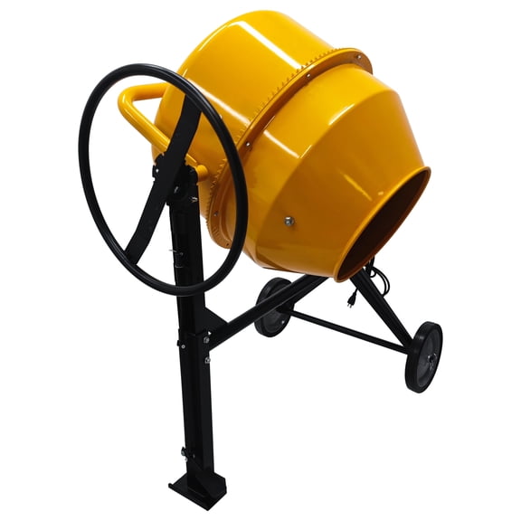 Techtongda 205L Electric Concrete Mortar Mixer Cement Mixer Agitator Steel Drum