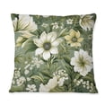 thumbnail image 2 of Designart "Flourishing Green Florals In Elegance I" Floral Printed Throw Pillow, 2 of 5