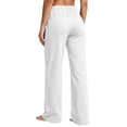 thumbnail image 5 of XuJwPNcy Women Baggy Sweatpants Fall Wide Leg Drawstring Workout Pants Classic Regular Fit Trousers with Pockets(White,X-Large), 5 of 6