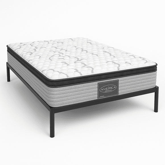 Colchon Individual Ortopédico Elegance + Box Metal