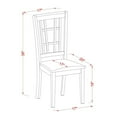 thumbnail image 5 of East West Furniture  7 Piece Kitchen Table Set- a Rectangle Dining Room Table and 6 Dining Chairs, Black (Seat Options) DUNI7-BLK-LC, 5 of 5