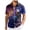 Blue, variant on 250 Years America Shirt, American Shirts for Men American Flag Shirts for Men Short Sleeve Button Down Dress Shirt USA 250th Anniversary Merchandise(Dark Blue,2XL)