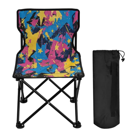 BZSMCE Camping Chairs Modern Starry Kaleidoscope Pattern Folding chair