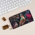 thumbnail image 6 of Leather Thin Slim Wallets for Women Men - Colorful Tulip Rose Bird Clutch Card Wallet for Women Men with Zipper, 6 of 7