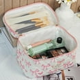 thumbnail image 2 of Bow Makeup Bag Organizer, Travel Makeup Bags for Women, Quilted Cosmetic Bag for Women, Large Travel Toiletry Bag, Cute Makeup Bags for Teen Girls, Cute Toiletry Bag Organizer, 2 of 13