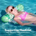 thumbnail image 4 of 4 Packs Hammock Pool Floats Adults, 4-in-1 Multi-Purpose Inflatable Pool Floaties PVC Water Hammock Lounge (Blue, Pink, Cyan, Green), 4 of 5
