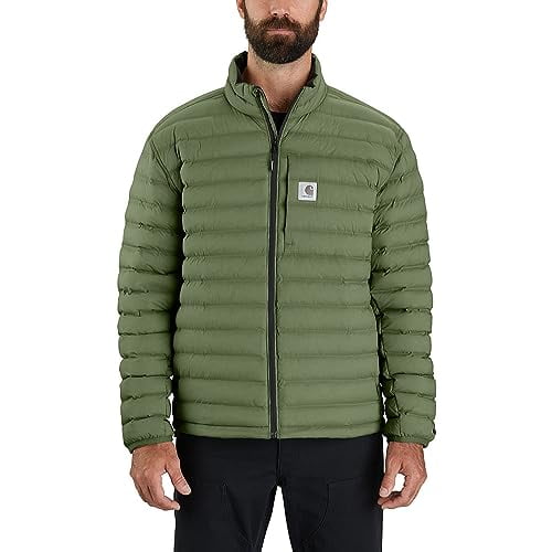 CARHARTT MEN'S 106013 LWD RELAXED FIT STRETCH INSULATED JAC XL - DARK GREEN
