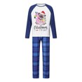 thumbnail image 2 of Elippeo Family Matching Christmas Pajamas, Baby Romper/Letter Print Long Sleeve Tops and Plaid Pants Loungewear Set, 2 of 10