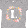 thumbnail image 4 of Inktastic Monogram Letter L Rose Floral Wreath Girls Baby Bodysuit, 4 of 5