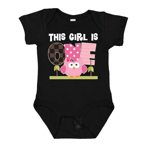 Inktastic 1st Birthday Owl Girls Cute Girls Baby Bodysuit